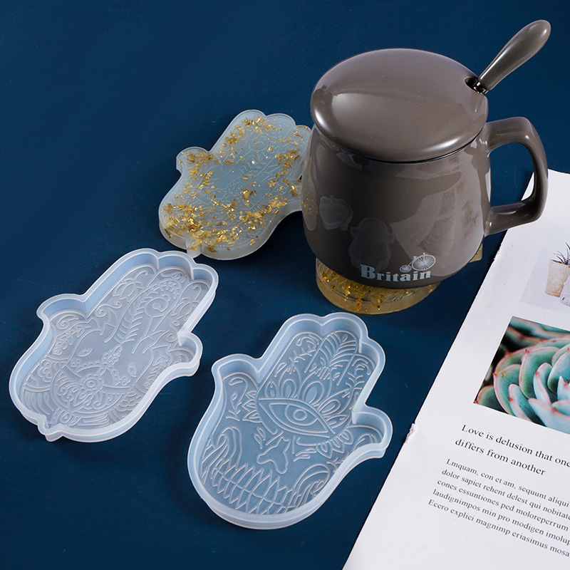 Resin Art Mould - 1 Pcs DIY Coaster มือของ Fatima