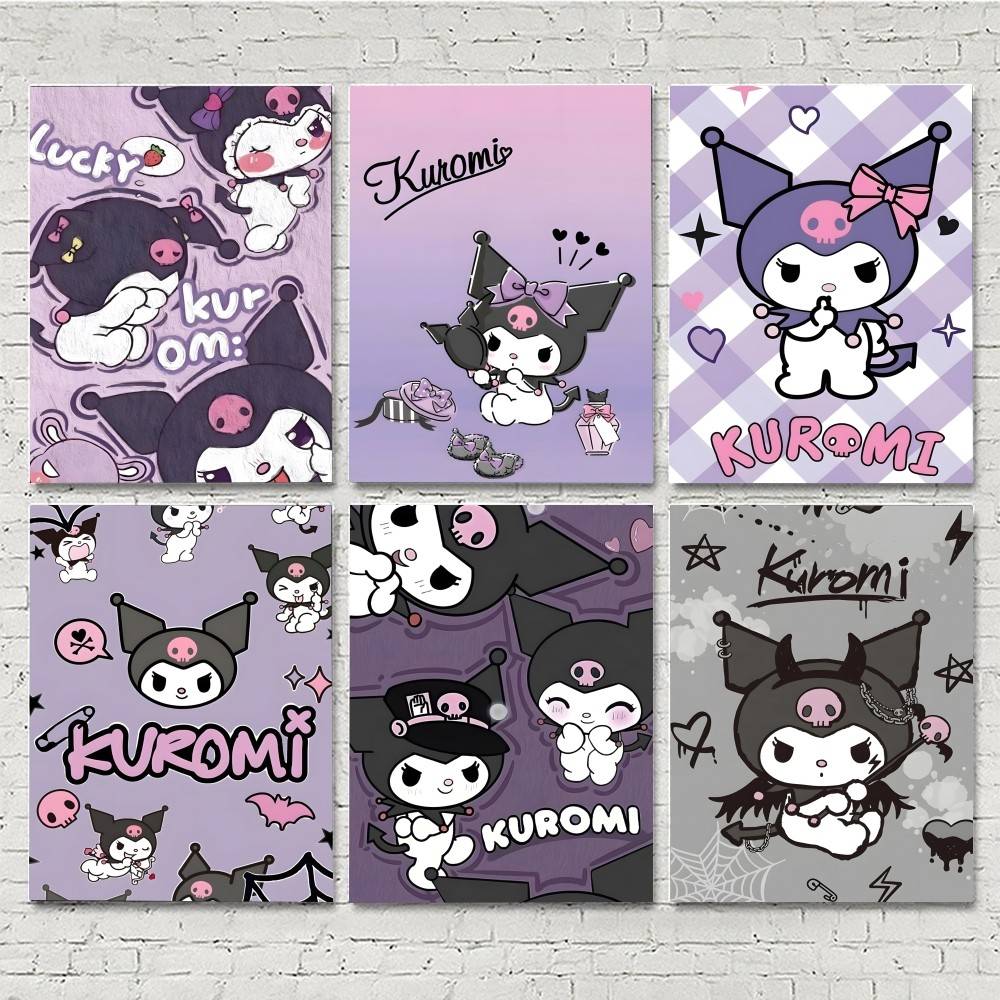 Resin Art Purple - ชุดภาพวาดเพชร 5D DIY คุโรมิ สีม่วง ลายการ์ตูน