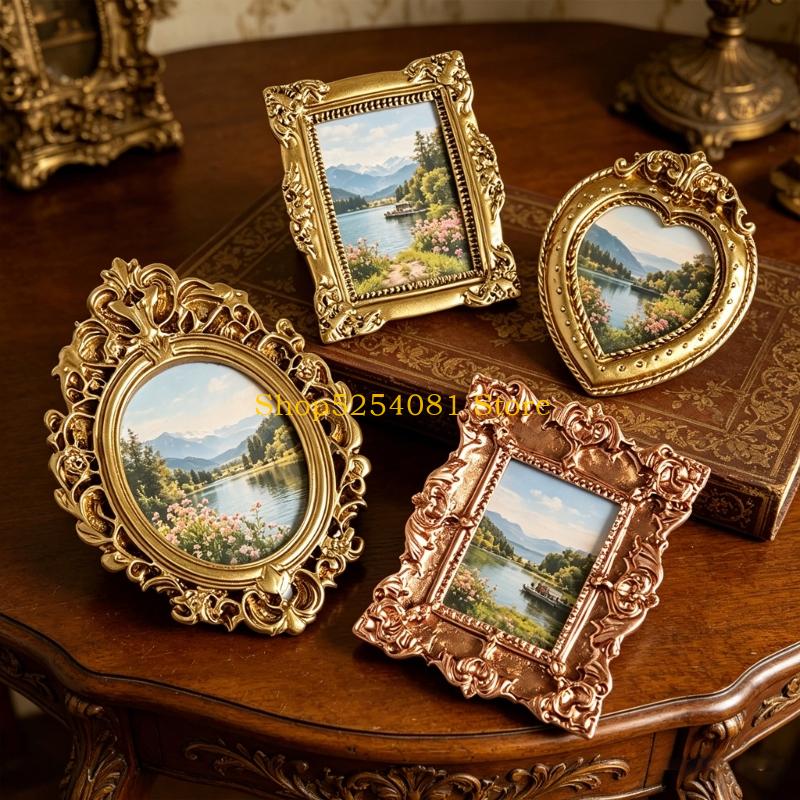 Resin Art Photo Frame - AXYC กรอบรูปเรซิ่น Mini กรอบรูปโบราณกรอบรูป Tiny Baroques