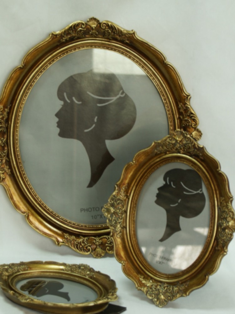 Resin Art Photo Frame - รูปไข่ตกแต่งกรอบรูปห้องนั่งเล่นRetroสไตล์กรอบรูปยุโรปตกแต่งNordic Home Creative Wallแขวน