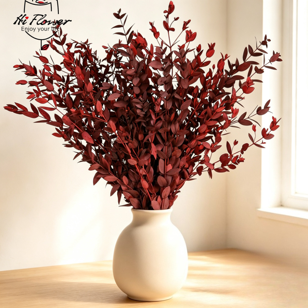 Dried Flower Pressed - ดอกไม้แห้งธรรมชาติ ช่อดอกยูคาลิปตัส สำหรับตกแต่งแจกันสไตล์โบโฮ ตกแต่งบ้าน ห้องน้ำ DIY