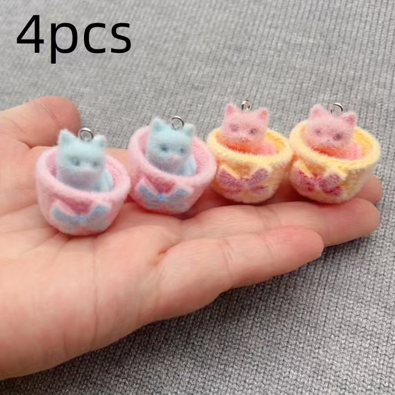 จี้แมวเรซิน 3D แบบนุ่ม 4 ชิ้น  - Resin Art Hanging บทวิจารณ์และราคา