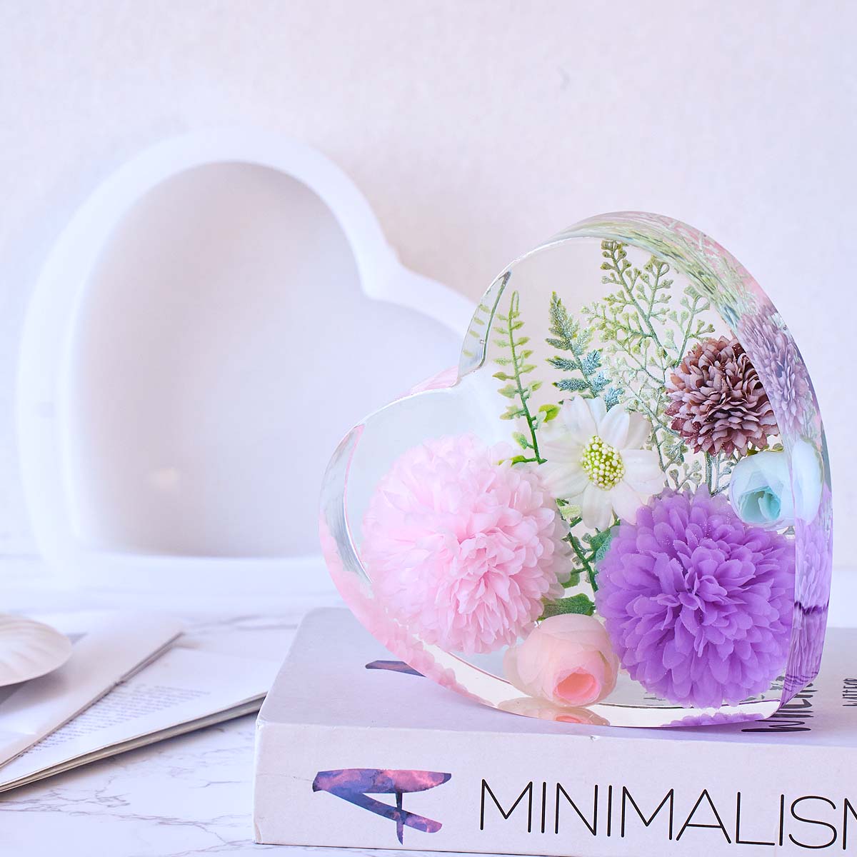 แม่พิมพ์ซิลิโคนรูปหัวใจขนาดใหญ - Resin Art Mould บทวิจารณ์และราคา