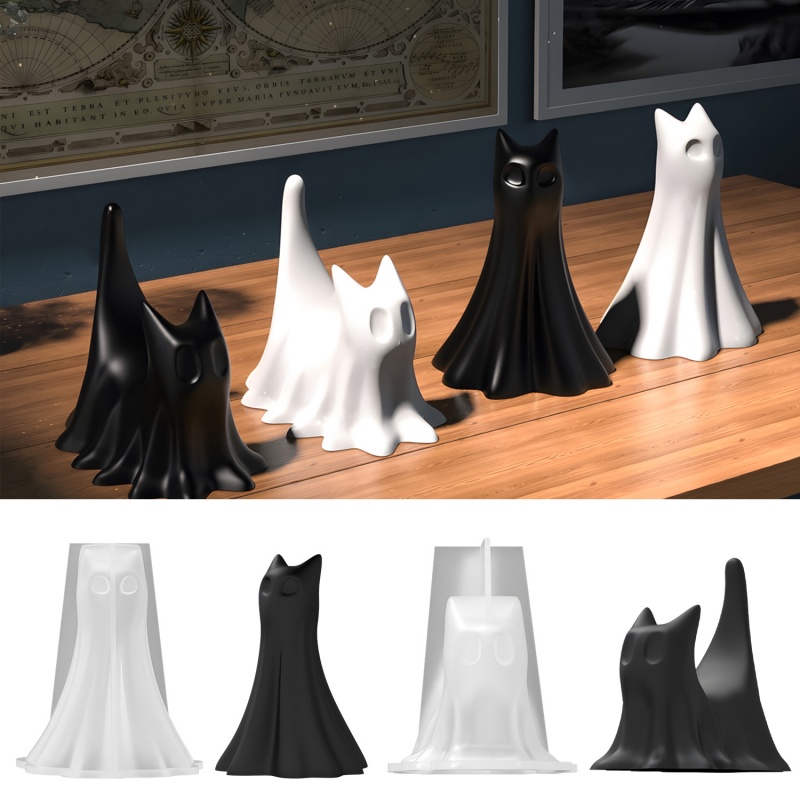 Ghost Cat ฮาโลวีนเดสก์ท็อปเครื - Resin Art Letters บทวิจารณ์และราคา