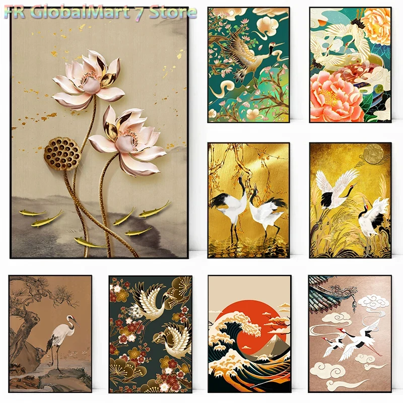 ภาพพิมพ์ติดผนังนกกระเรียนสไตล์ - Resin Art On Wall บทวิจารณ์และราคา