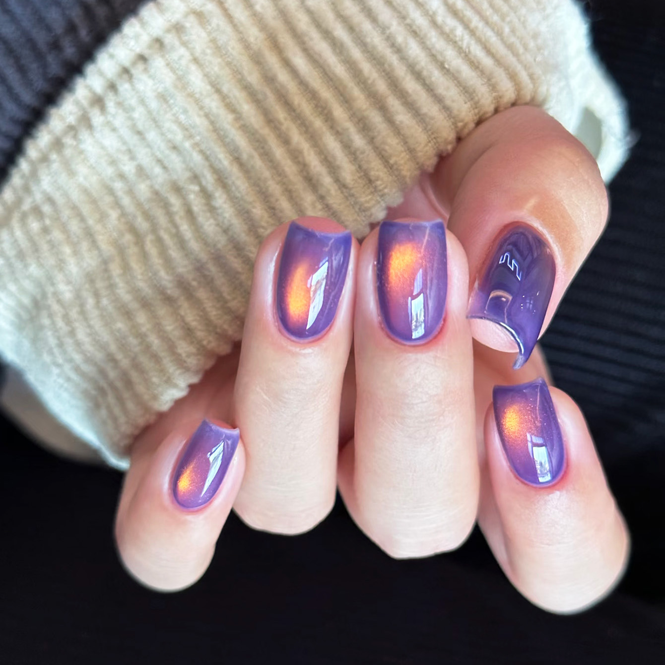 1-10 ชิ้น ยาทาเล็บเจลสีคริสตัล - Resin Art Purple บทวิจารณ์และราคา