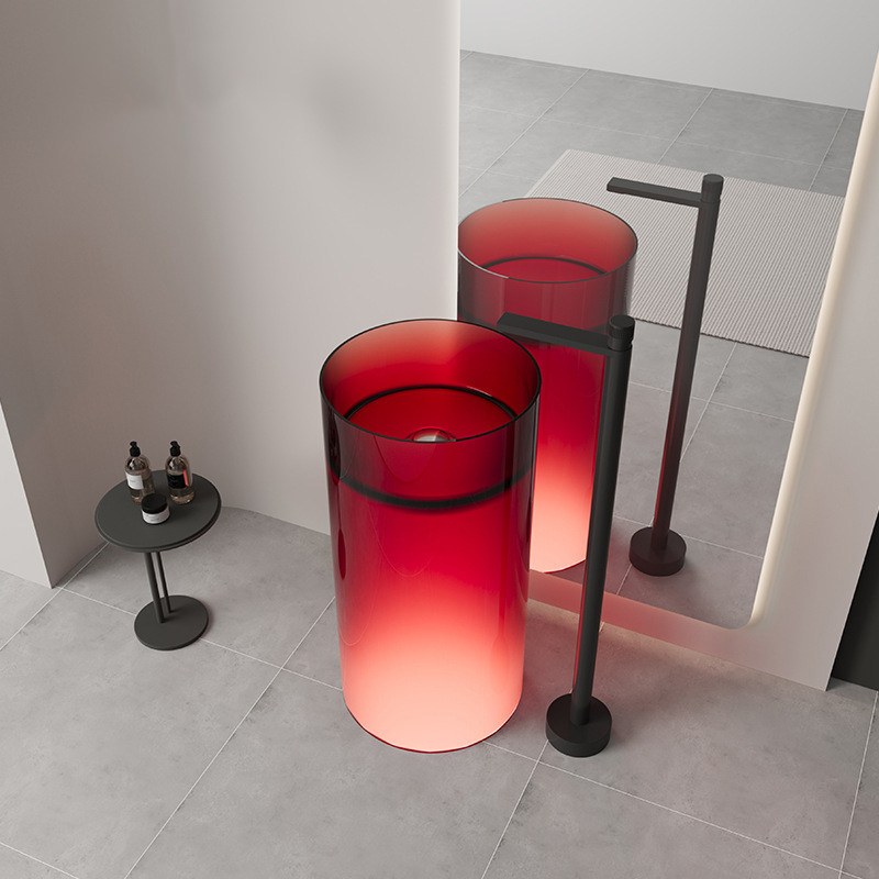 อ่างล้างหน้าแบบตั้งพื้นอะคริลิ - Resin Art Floor Design บทวิจารณ์และราคา