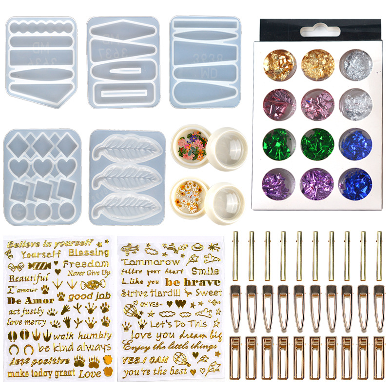 DIY อีพ็อกซี่เรซิ่นผมคลิป Hair - Resin Art Letters บทวิจารณ์และราคา