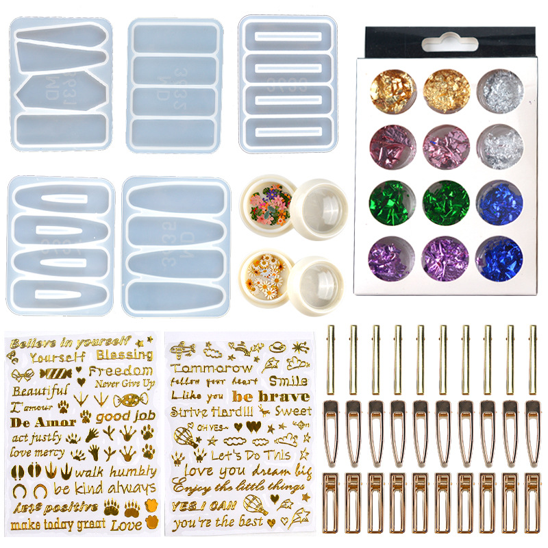DIY อีพ็อกซี่เรซิ่นผมคลิป Hair - Resin Art Letters บทวิจารณ์และราคา