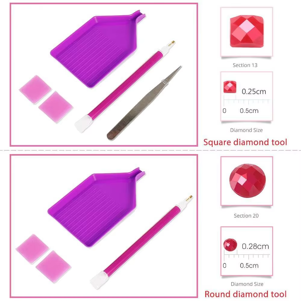 ชุดภาพวาดเพชร 5D DIY คุโรมิ สี - Resin Art Purple บทวิจารณ์และราคา