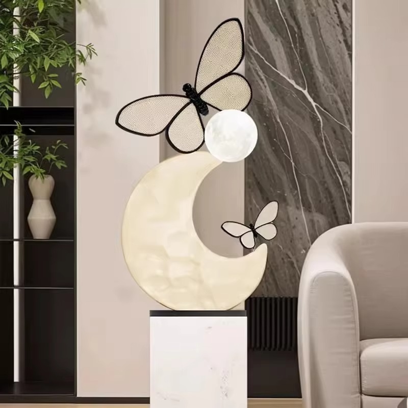 โคมไฟตั้งพื้นรูปปั้นผีเสื้อเรซ - Resin Art Floor Design บทวิจารณ์และราคา