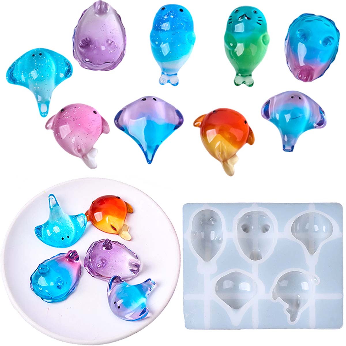 แม่พิมพ์ซิลิโคนรูปปลากระเบน 3  - Resin Art Mould บทวิจารณ์และราคา