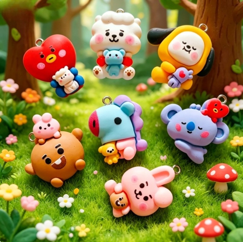 ชุด 7 ชิ้น BT21 ชาร์มการ์ตูนเร - Resin Art Hanging บทวิจารณ์และราคา