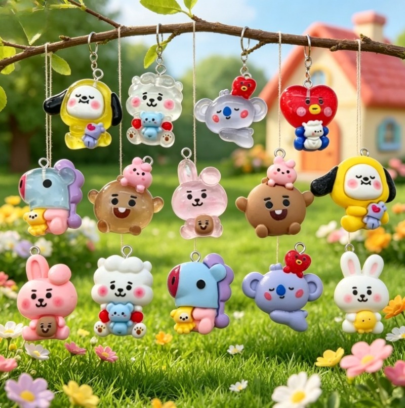 ชุด 7 ชิ้น BT21 ชาร์มการ์ตูนเร - Resin Art Hanging บทวิจารณ์และราคา
