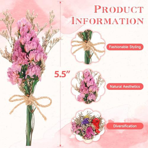 ช่อดอกไม้แห้งขนาดเล็ก ธรรมชาติ - Dried Flower Pressed บทวิจารณ์และราคา